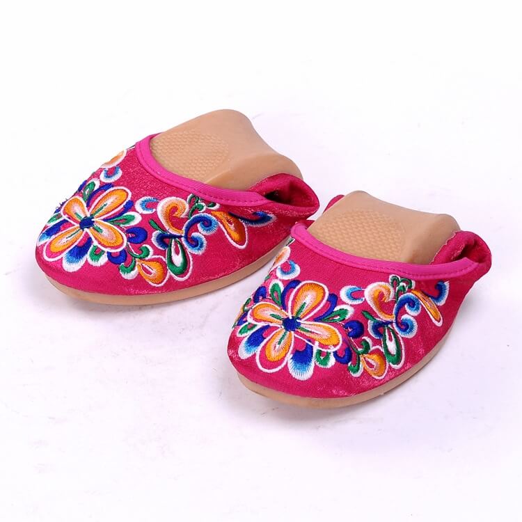 Pink Ethnic Retro Casual Shoes Import