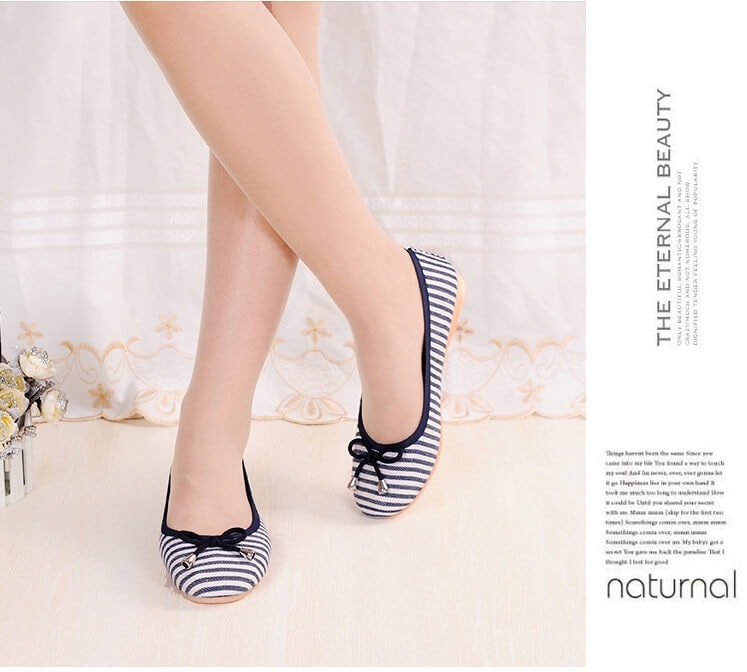 Dark Blue Retro Casual Shoes Import