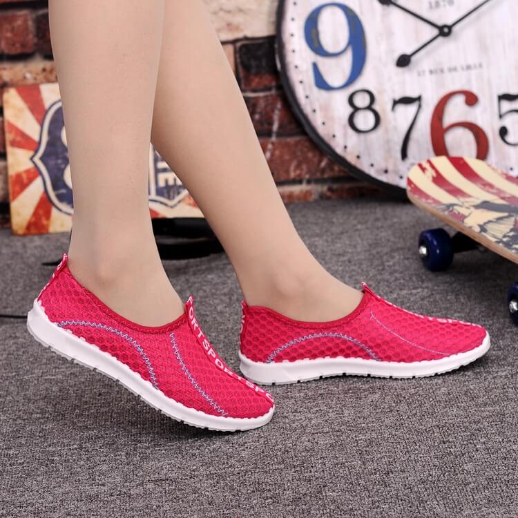 Pink Net Casual Yoga Shoes Import