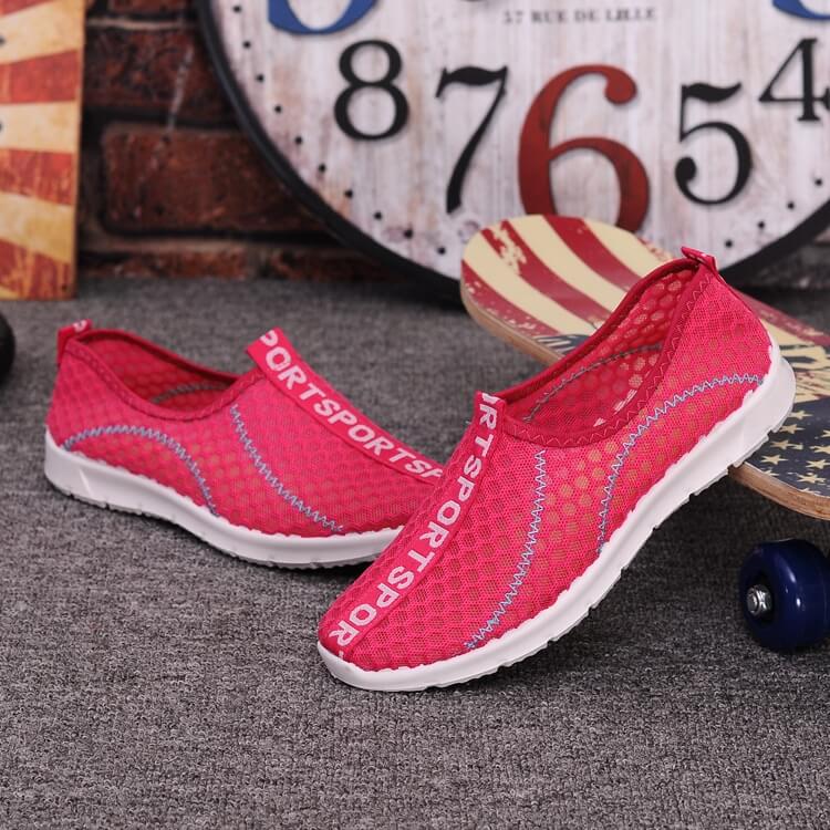 Pink Net Casual Yoga Shoes Import