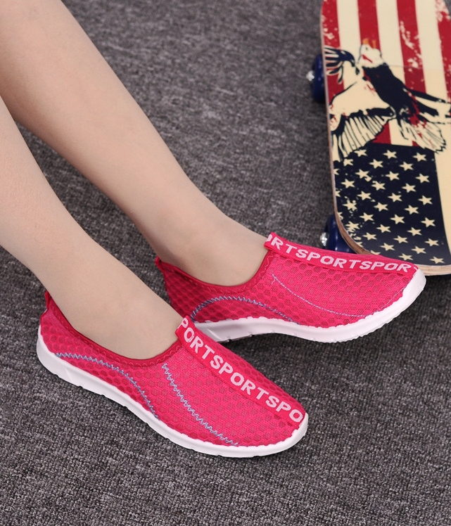 Pink Net Casual Yoga Shoes Import