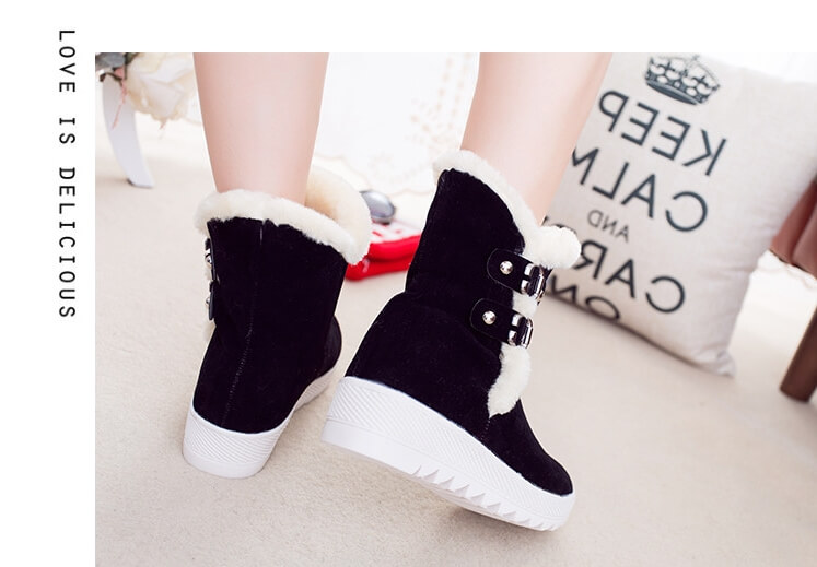 Black Suede Fashion Boots Import