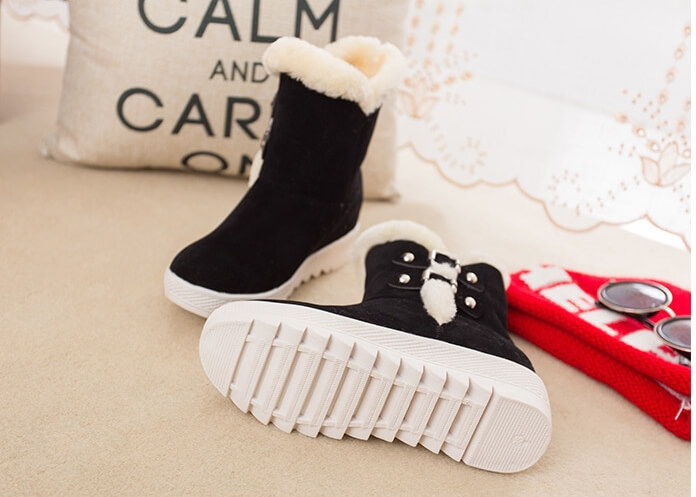 Black Suede Fashion Boots Import