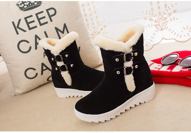 Black Suede Fashion Boots Import