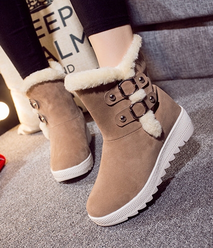 Beige Suede Fashion Boots Import