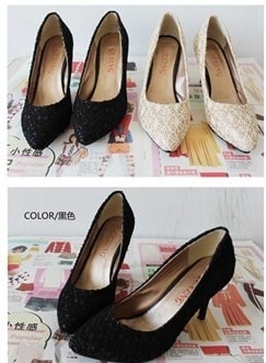 Black High Heel Bridal Shoes Korea