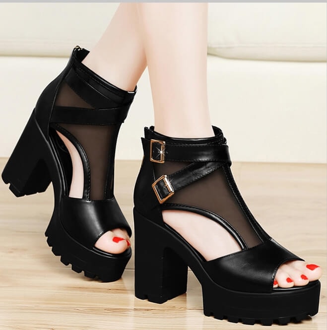 Black Net Strap Boots GuciHeaven Original