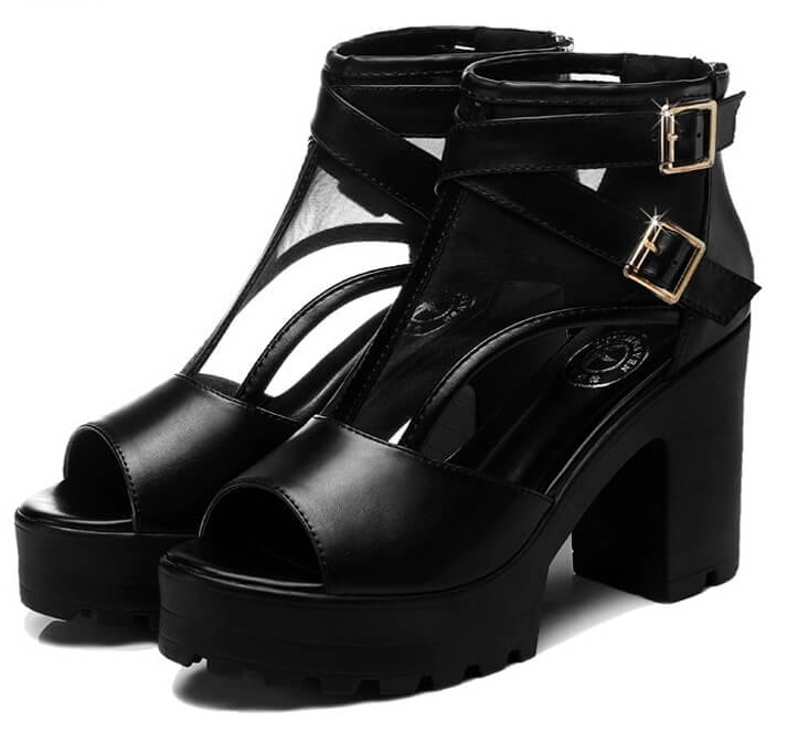 Black Net Strap Boots GuciHeaven Original