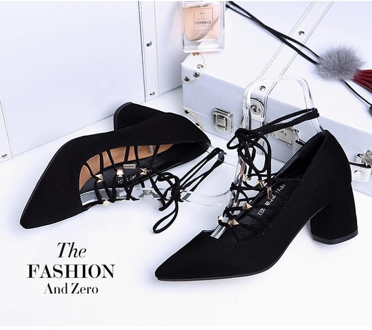 Black Fashion Lace Shoes Centenary Original