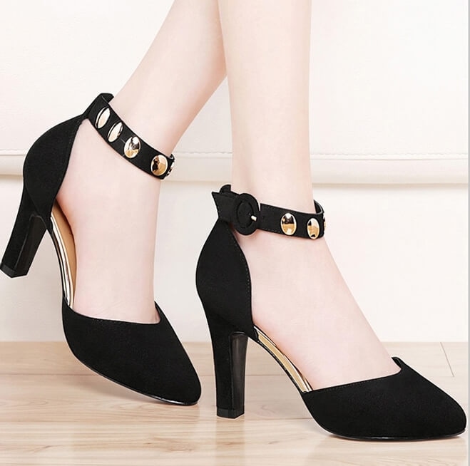 Black Fashion Strap Shoes Centenary Original