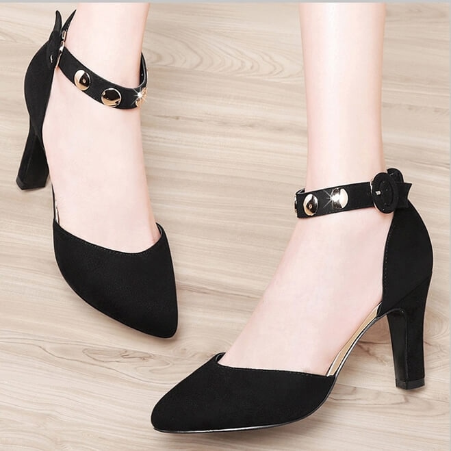 Black Fashion Strap Shoes Centenary Original