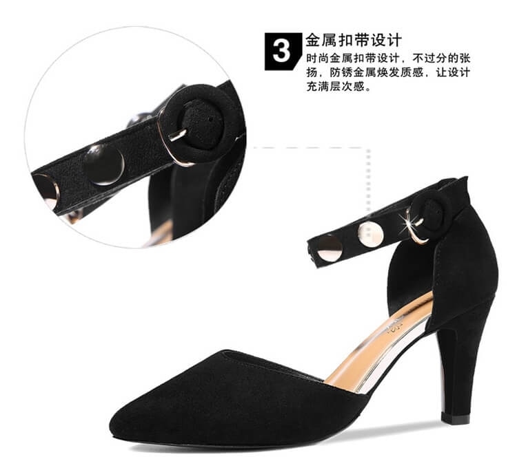 Black Fashion Strap Shoes Centenary Original