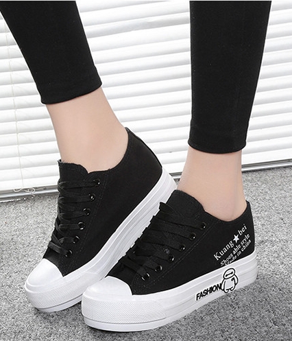 Black Cartoon Canvas Shoes Import