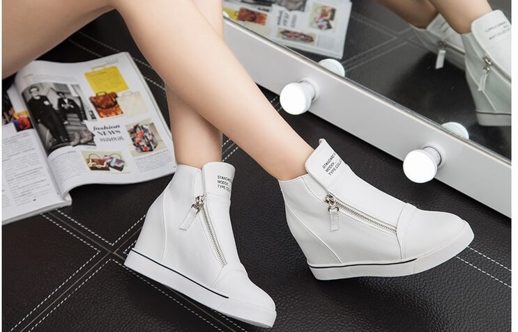 White Casual High Heel Shoes Import