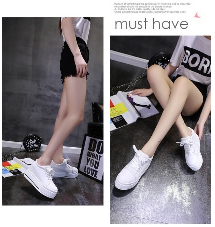 White Minimalist Casual Canvas Shoes Import