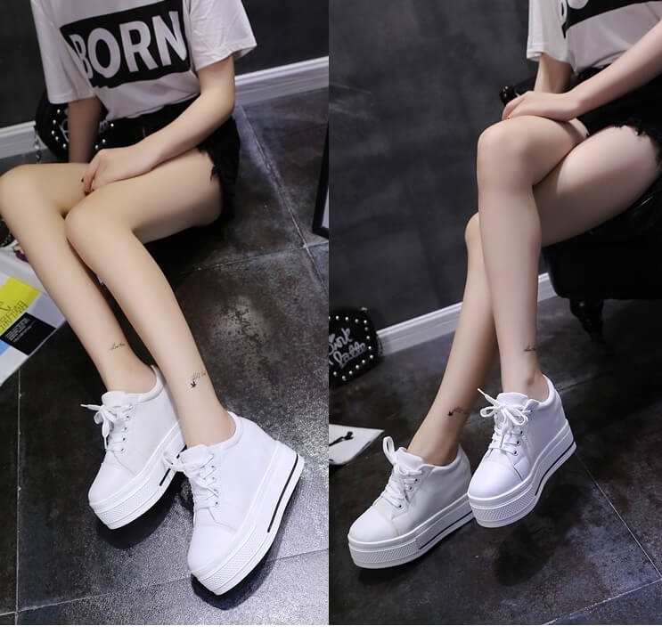 White Minimalist Casual Canvas Shoes Import