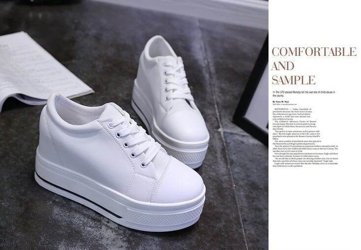 White Minimalist Casual Canvas Shoes Import