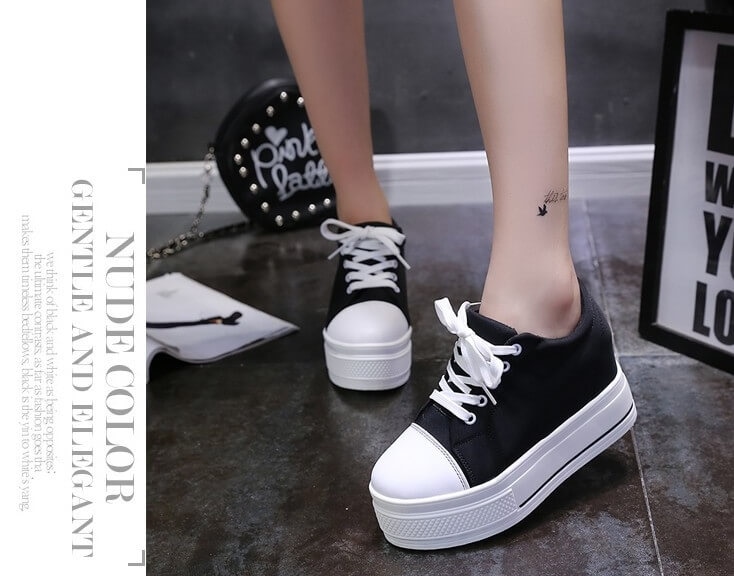 Black Minimalist Casual Canvas Shoes Import