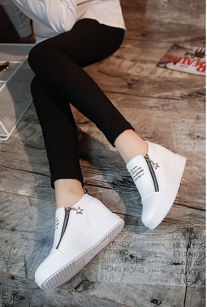 White Casual High Heel Shoes Import