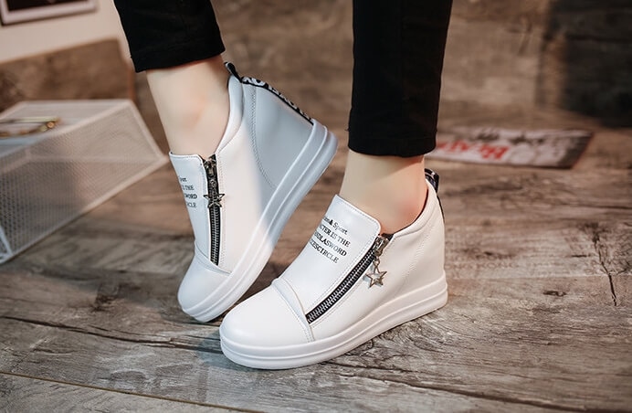 White Casual High Heel Shoes Import