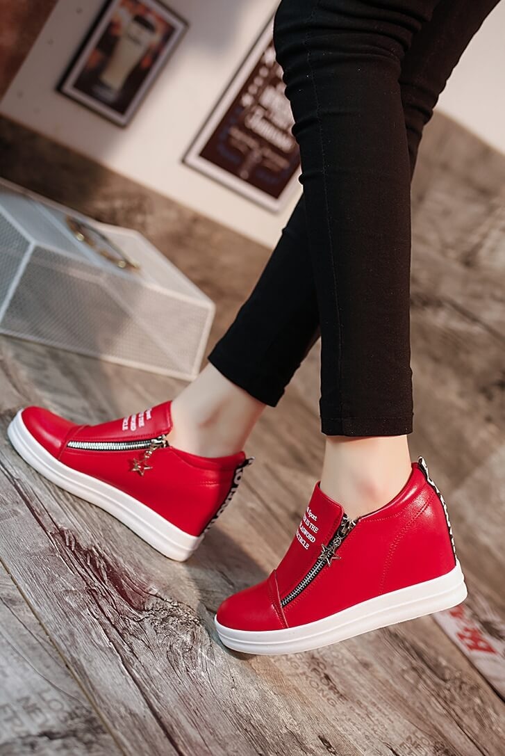 Red Casual High Heel Shoes Import