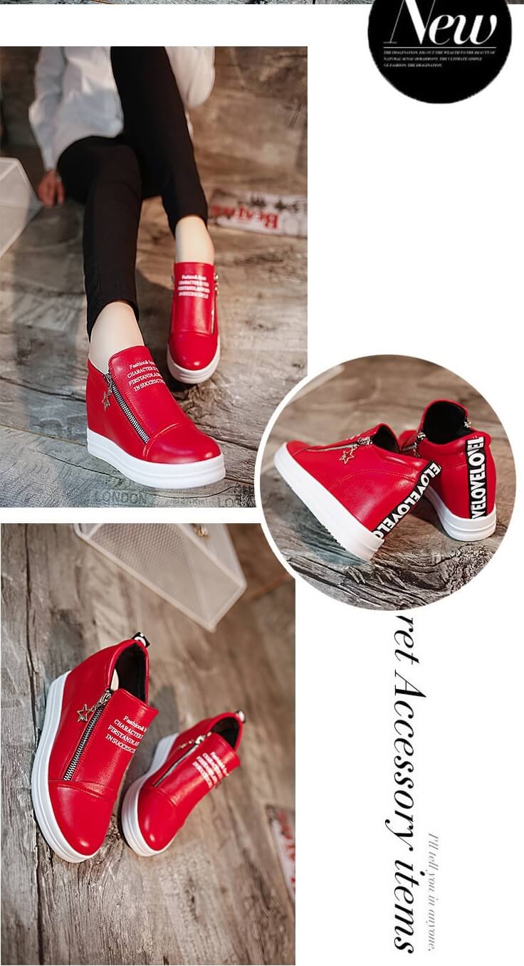 Red Casual High Heel Shoes Import