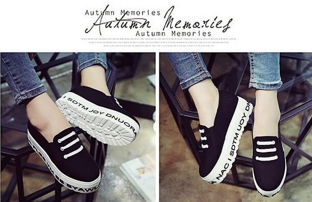 Black Casual Three Stripe Shoes Import