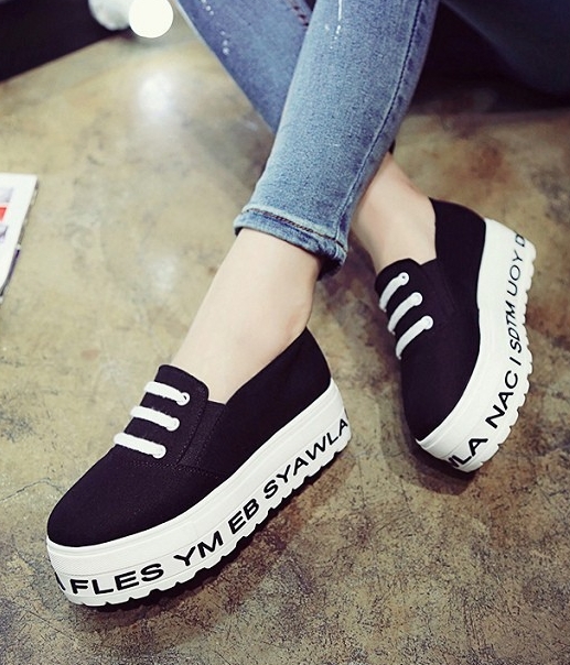 Black Casual Three Stripe Shoes Import