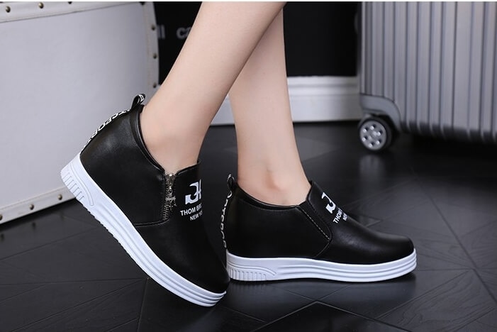 Black Casual Low Heel Shoes Import