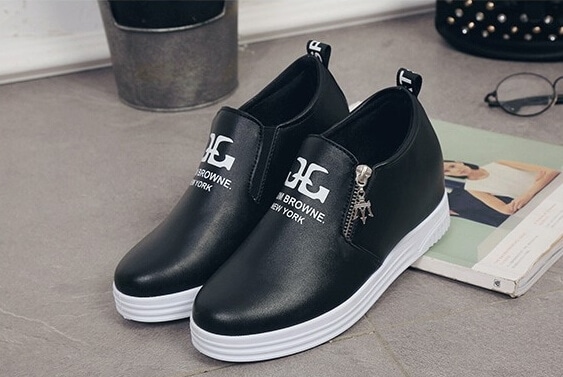 Black Casual Low Heel Shoes Import