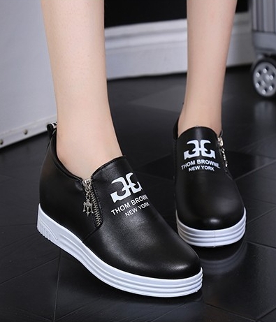 Black Casual Low Heel Shoes Import