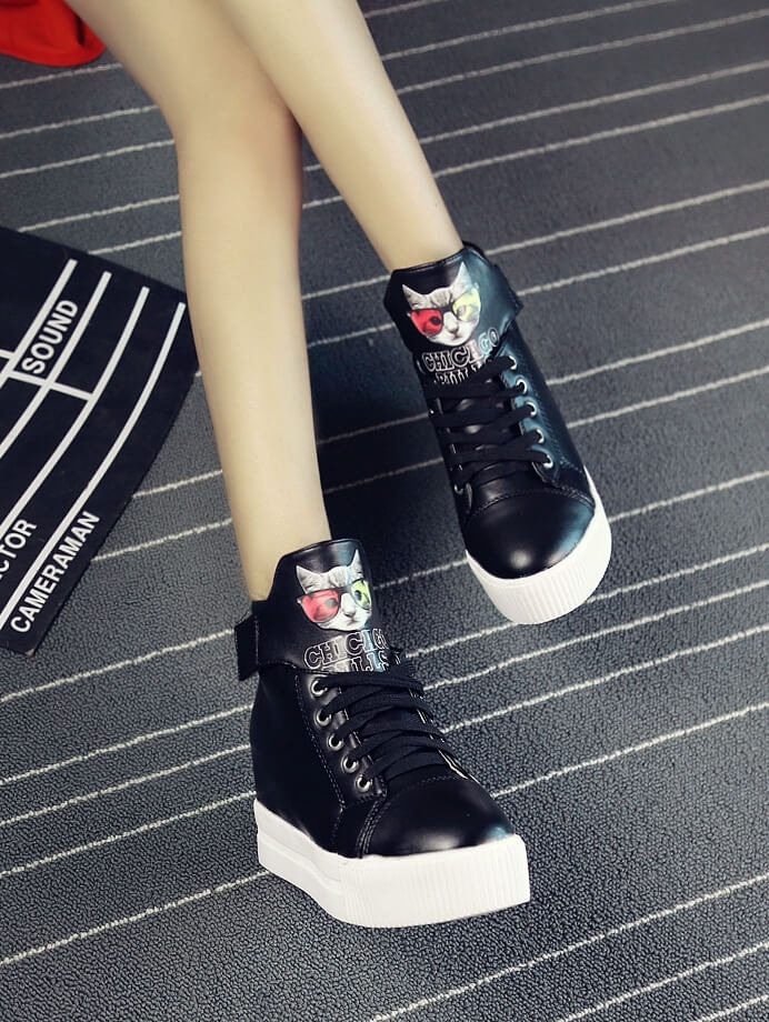 Black Casual High Heel Boots Import