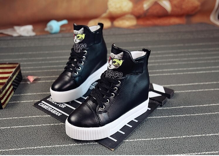 Black Casual High Heel Boots Import