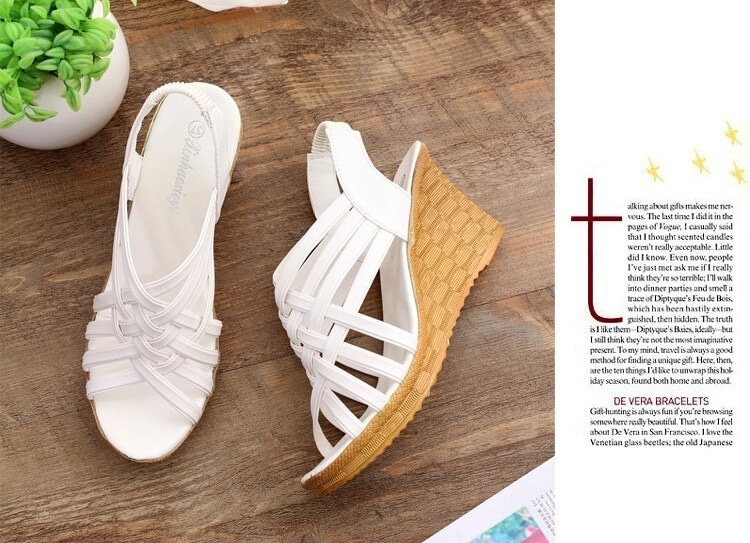 White Fashion Roman Sandal Import