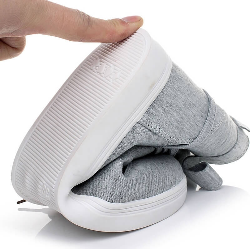 Gray Casual Canvas Shoes Import