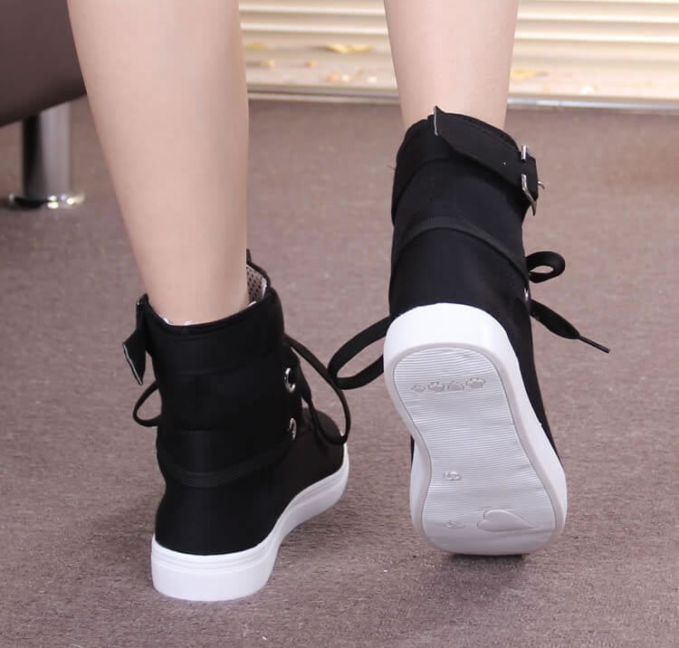 Black Casual Canvas Shoes Import