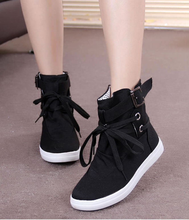 Black Casual Canvas Shoes Import