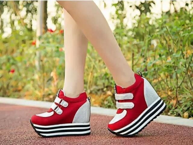 Red High Heel Fashion Sport Shoes