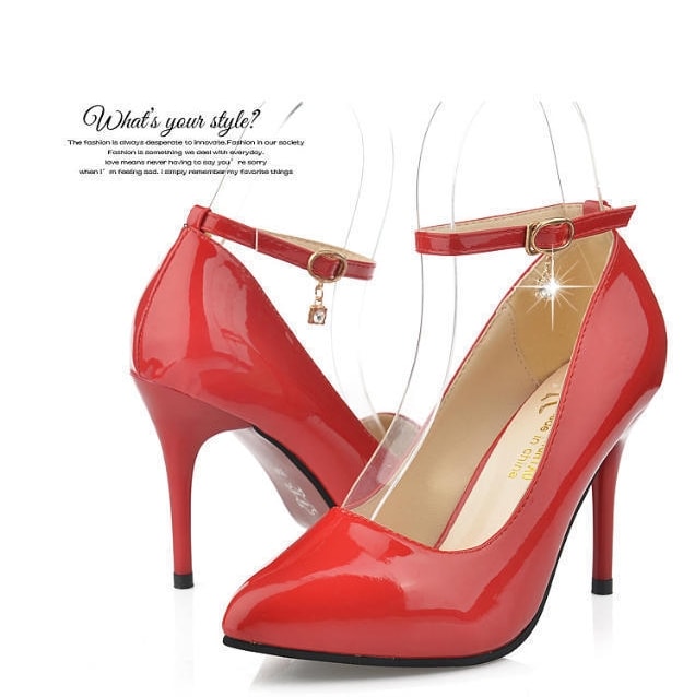 Red Korean Style Party Shoes