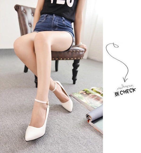 White Korean Style Party Shoes