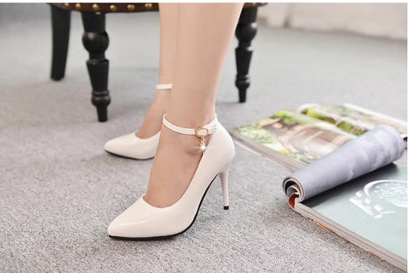 White Korean Style Party Shoes