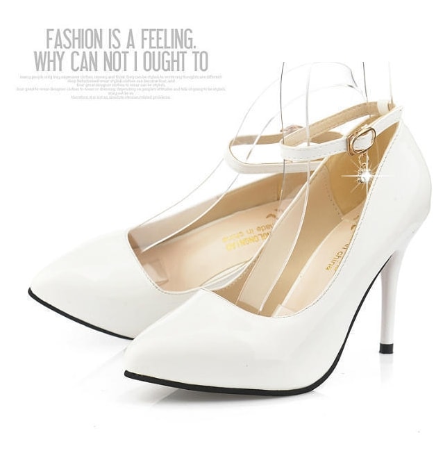 White Korean Style Party Shoes