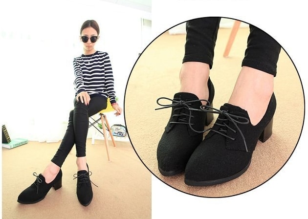 Black Korean Style Office Shoes