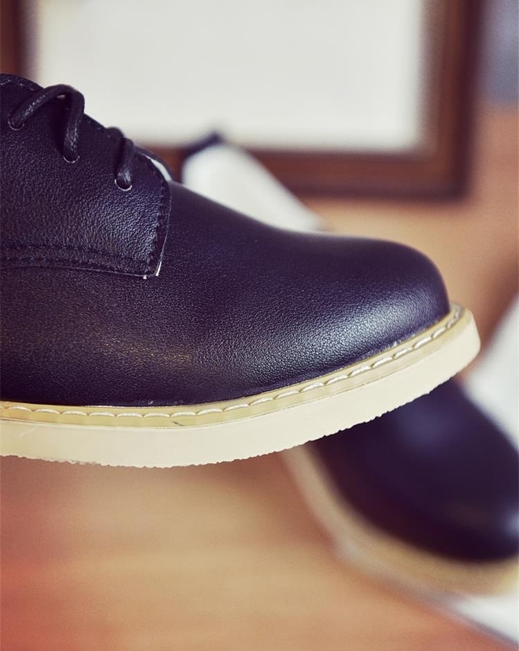 Black Korean Style Martin Student Shoes