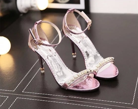 Pink Korean High Heel Party Shoes