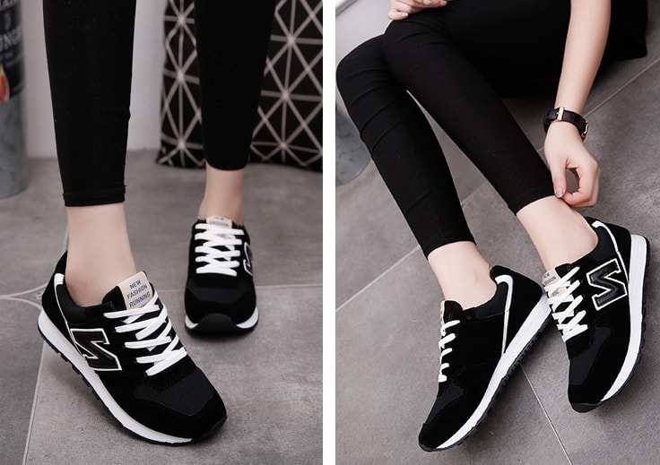 Black Korean N Style Sport Shoes