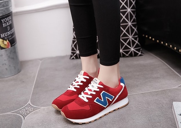 Red Korean N Style Sport Shoes