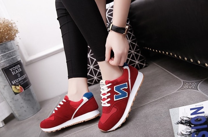 Red Korean N Style Sport Shoes