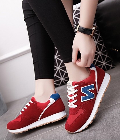 Red Korean N Style Sport Shoes