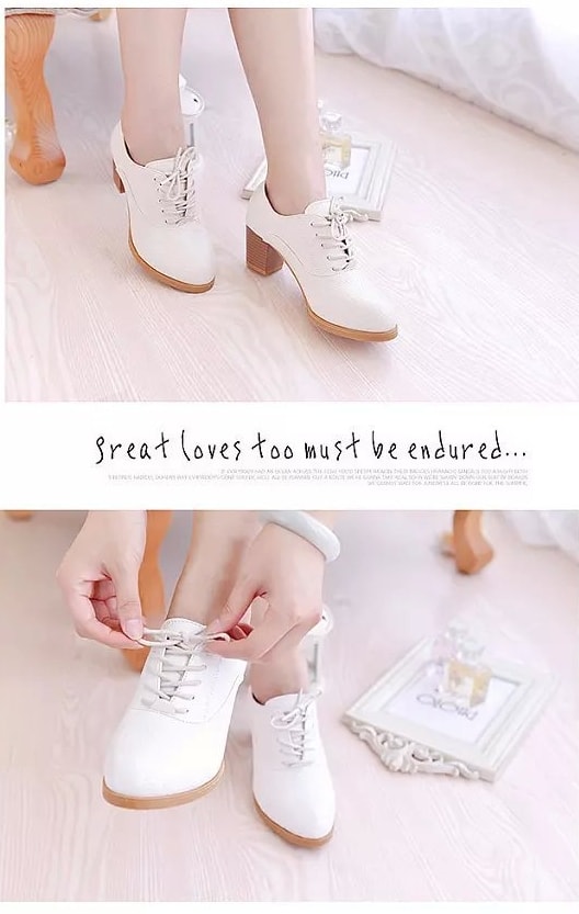 White Korean Students Shoes